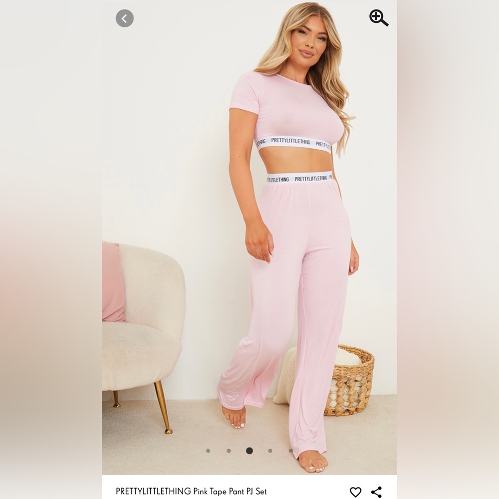 PRETTYLITTLETHING logo strap PJ set